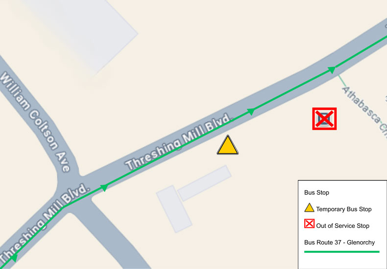 Temporary transit stop relocation map #3442 Temporary transit stop relocation map #3442