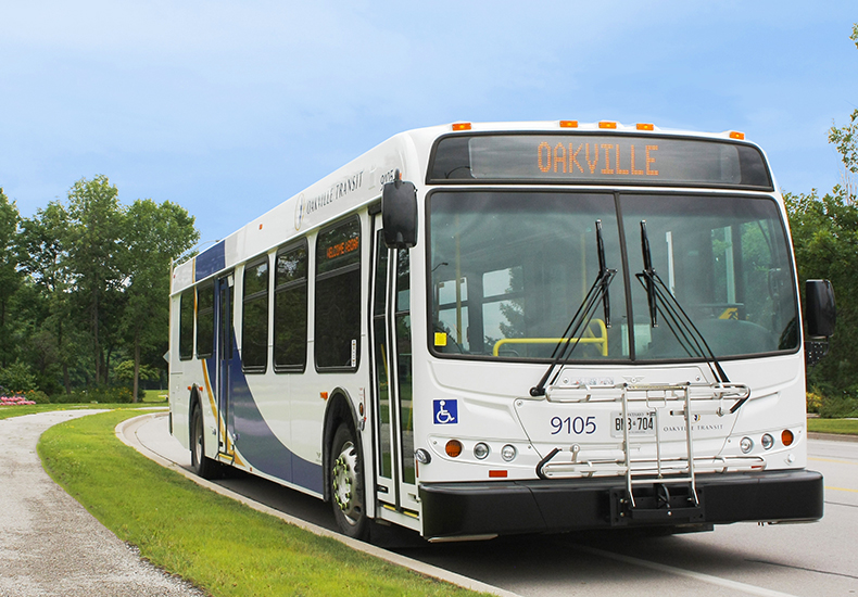 Oakville Transit bus on the road