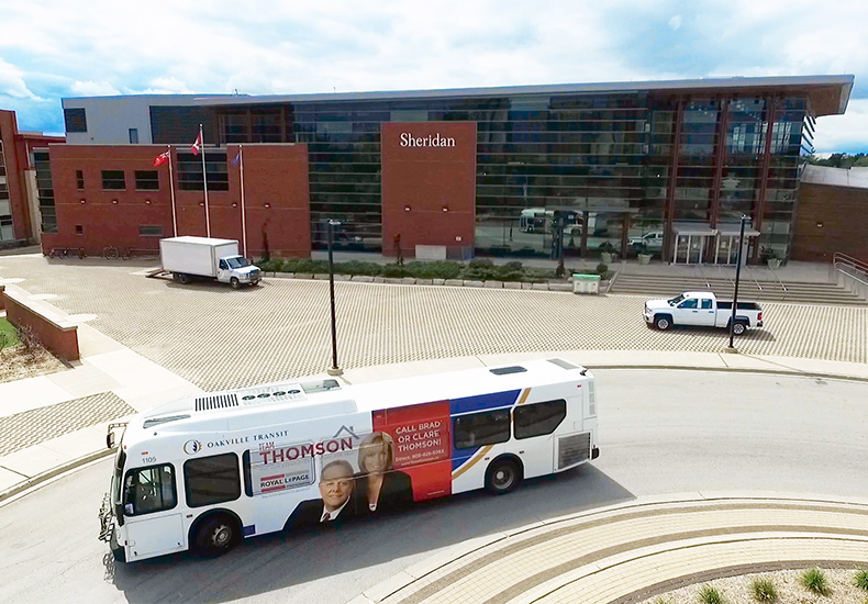 A bus at Sheridan College