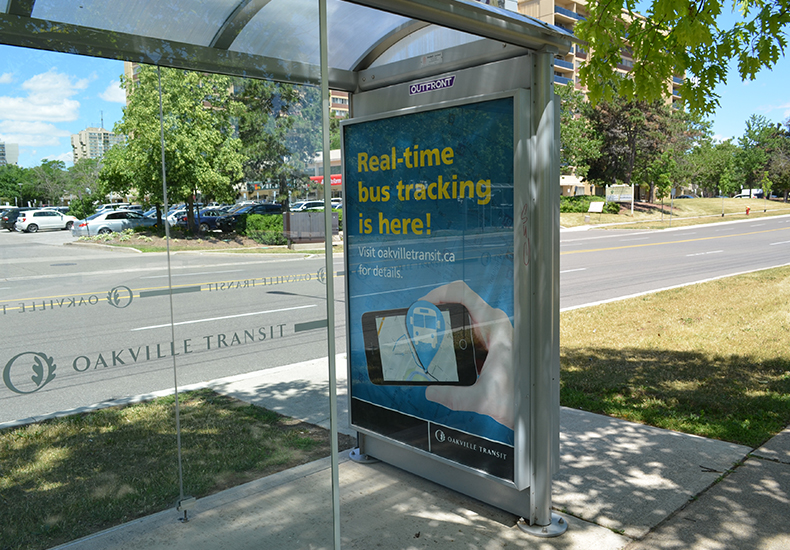 Transit shelter advertising